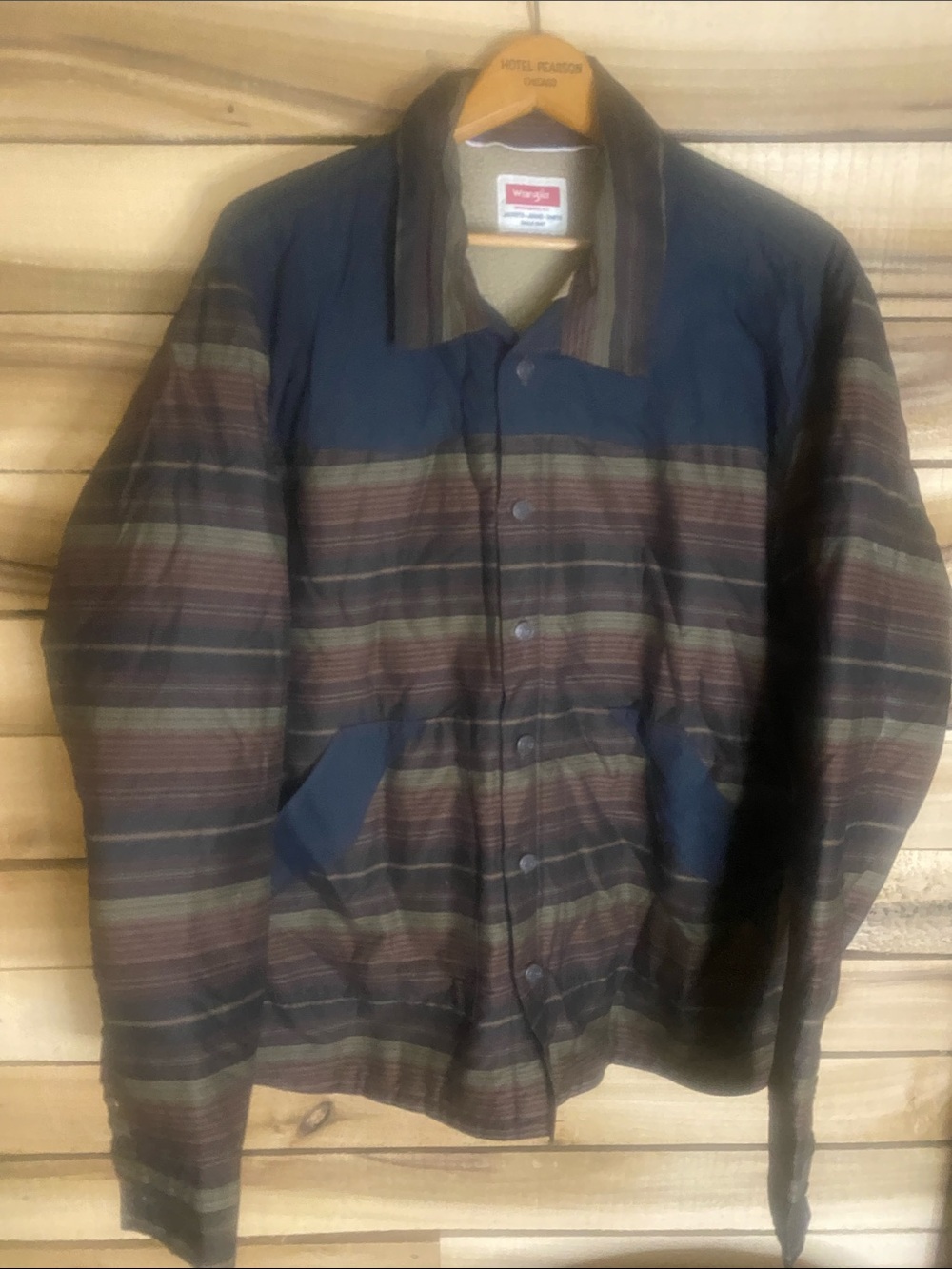 Wrangler Men's heavy weight sherpa lined western shirt Jacket XL brown black
